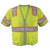 Ironwear Polyester Mesh Safety Vest Class 3 w/ Zipper, Radio Clips & Badge Holder (Lime/2X-Large) 1299-LZ-RD-CID-2XL